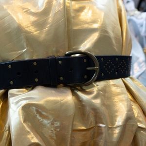 Dark Brown Studded Ralph Lauren Belt